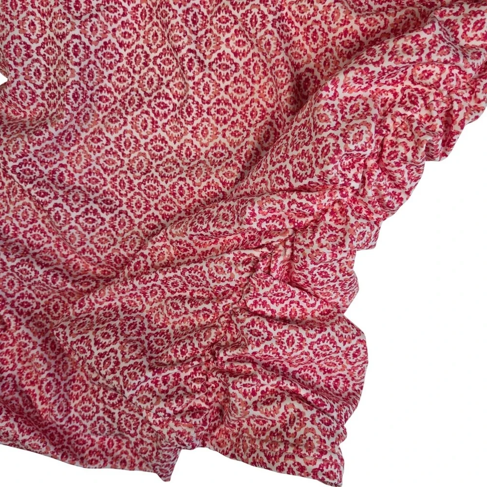 Talbots x Miraclesuit Pink Cabana Batik Geo Tankini Swim Top Only Size 6